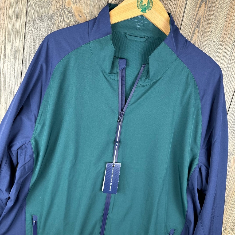 Holderness & Bourne The Hyde Jacket NWT Pine Green Navy XXL Dry Luxe Performance